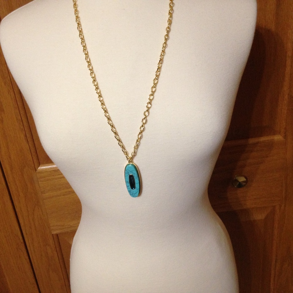 VINCE CAMUTO -Turquoise/Glass Stone Necklace - NEW with Tag